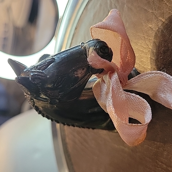 Seau à glace en cuir vintage - cuir-étain plastic leather pot wine cooler - Picture 2 of 8